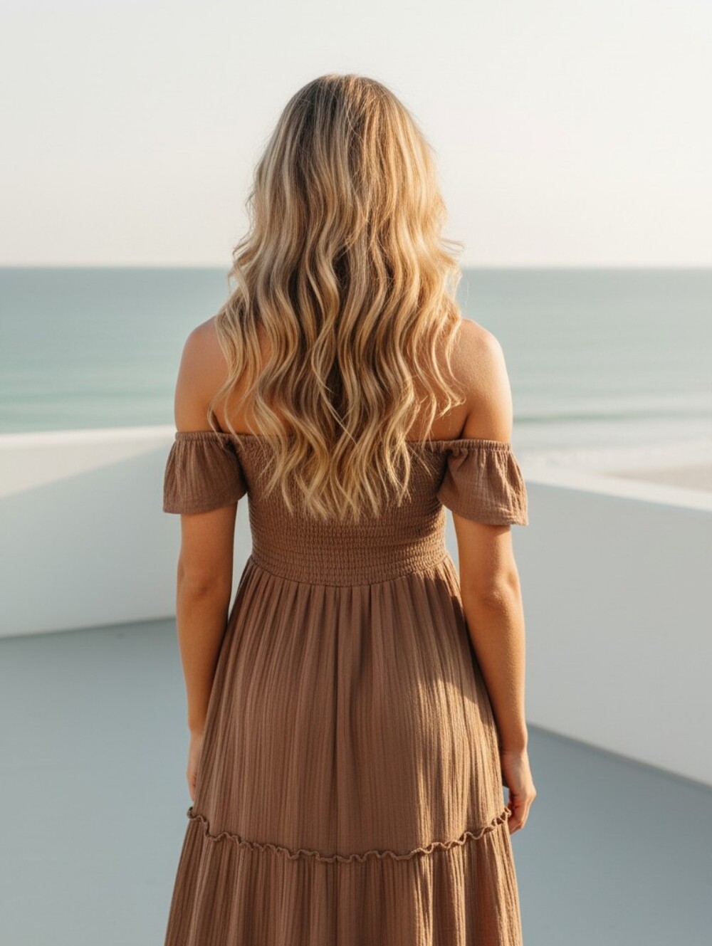 Brown Muslin Dress
